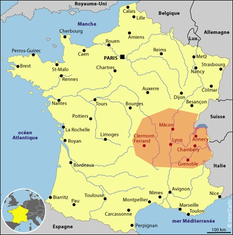 France Rhône Alpes (Clermond - Lyon  - Annecy)